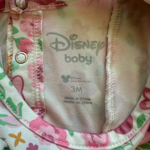 Disney Baby Minnie Mouse Dress Size 3M Pink Ruffle Sleeve - Picture 3 of 5